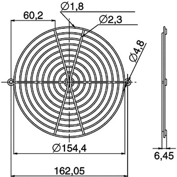 Panasonic ASEN58001 Luftgitter 1 st (B x H) 150 mm x 172 mm Stål