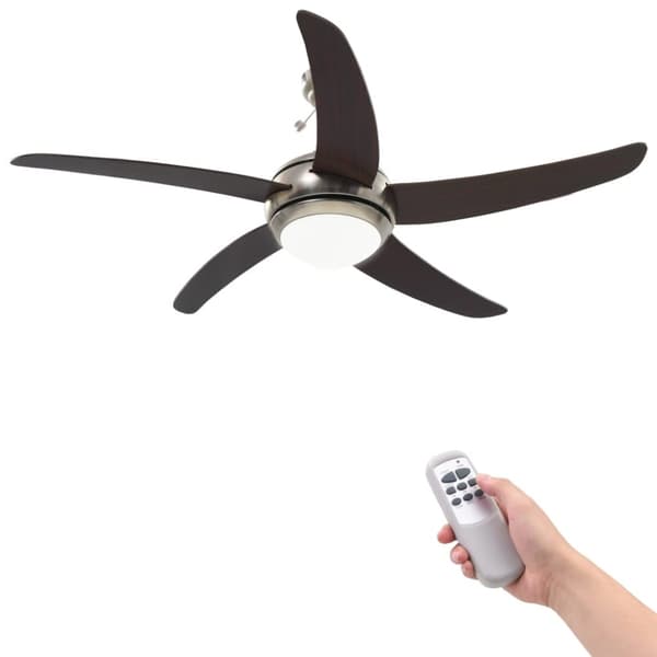 vidaXL dekorativ loftventilator med lys 128 cm hvid