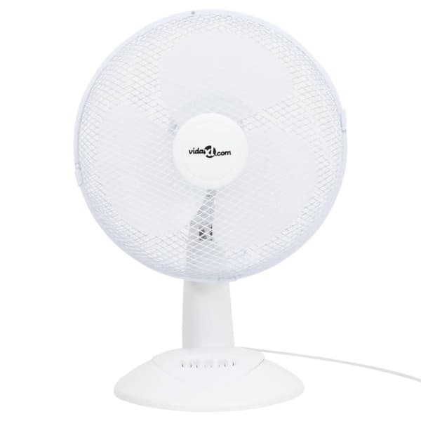 vidaXL Pöytätuuletin 3 nopeutta 30 cm 40 W valkoinen