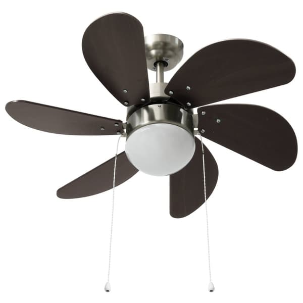 vidaXL Takfläkt med lampa 76 cm mörkbrun