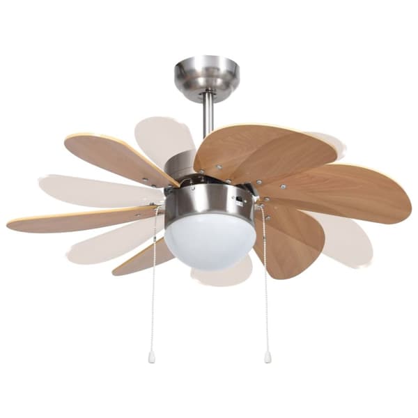 vidaXL Takvifte med lys 76 cm lysebrun