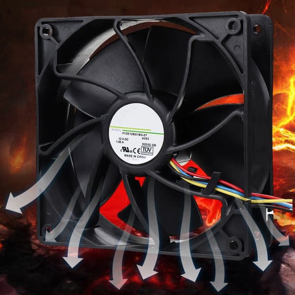 7500 RPM 12V tietokoneen suorittimen jäähdyttimet 4pin DC harjaton PC Tietokonetyöasema Kotelon jäähdytystuuletin 120 * 38mm jäähdyttimen
