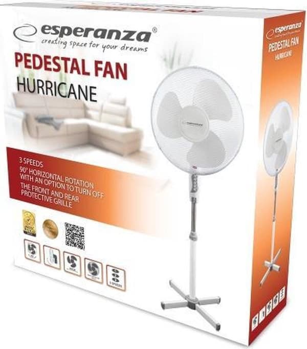 Esperanza EHF001WW husholdningsventilator Hvid