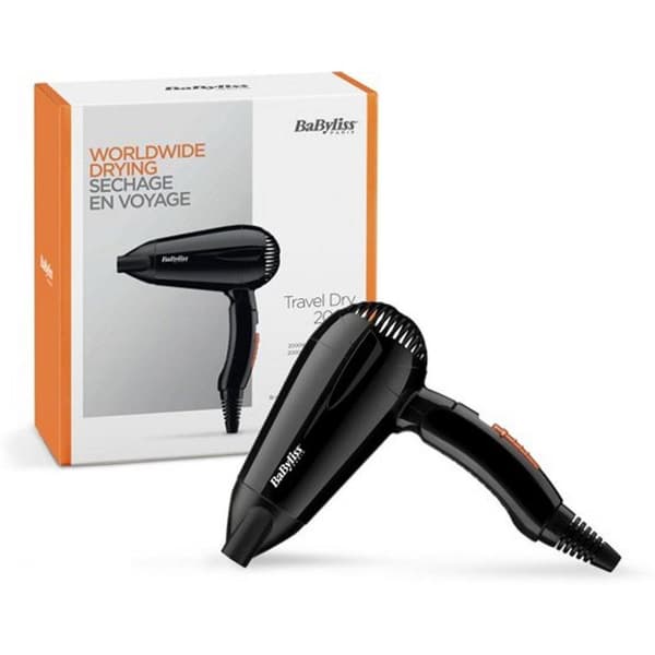 Babyliss 5344E Rejsetør Hårtørrer 2000W Sort