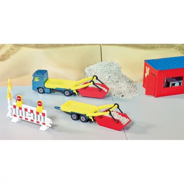 Siku 1695 lastbil + murbrokker container og trailer