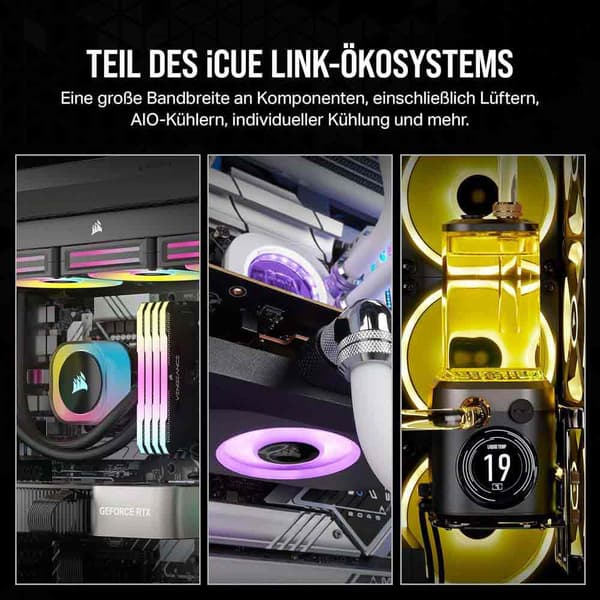 Corsair Torn Fläkt Icue Link Qx140 Rgb 140 Mm 2 Enheter