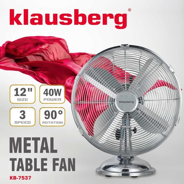 Pöytätuuletin 30cm 40W METAL KLAUSBERG KB-7537