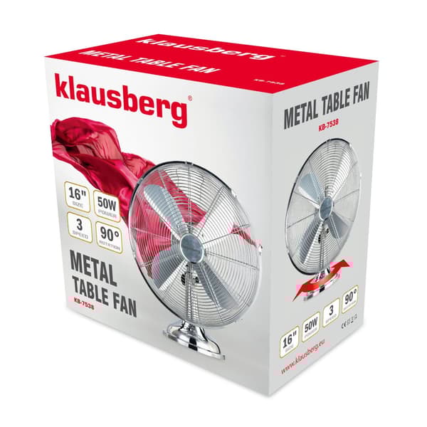 50W Klausberg skrivbordsfläkt