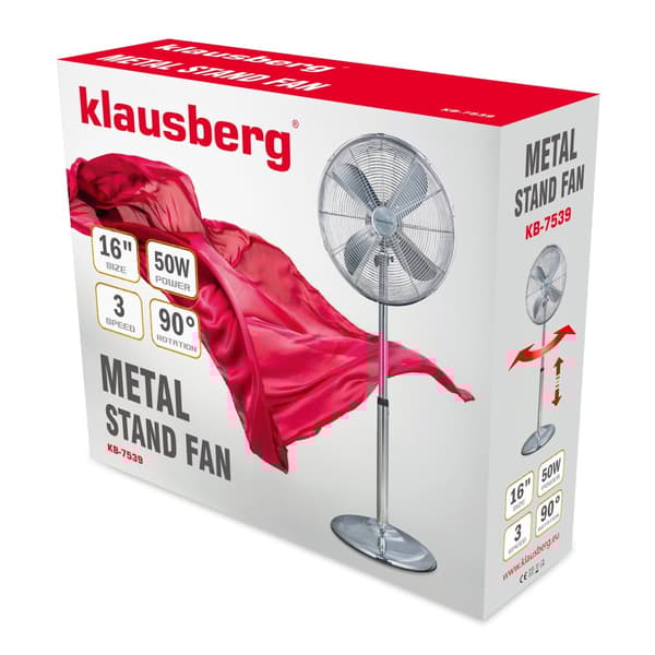 Seisova, lattiatuuletin 40cm 50W Klausberg