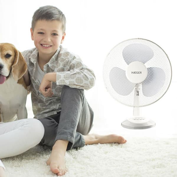 Haeger Ventilator Table Wind 40 Cm Hvid One Size / EU Plug