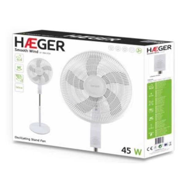 Haeger Pysyvä Tuuletin Sf16w015a Smooth Wind Hopeinen One Size / EU Plug