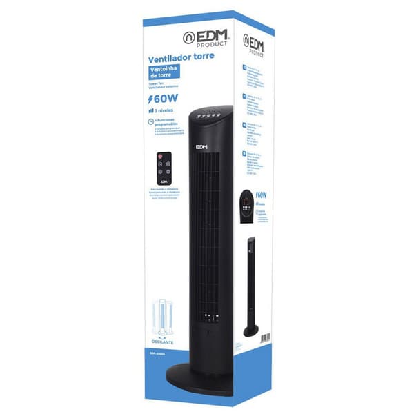 Edm 60w 78.3 Cm Tuuletin 78.3 Cm Musta One Size / EU Plug