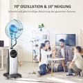 Pikkukuva 7 / 10: Rootz 2-in-1 -tuuletin - Jalustatuuletin - Sumutuuletin - Säädettävät sumutteen tasot - Aromaterapiayhteensopiva - Ohjelmoitava ajastin - Ø 44,5 x 135