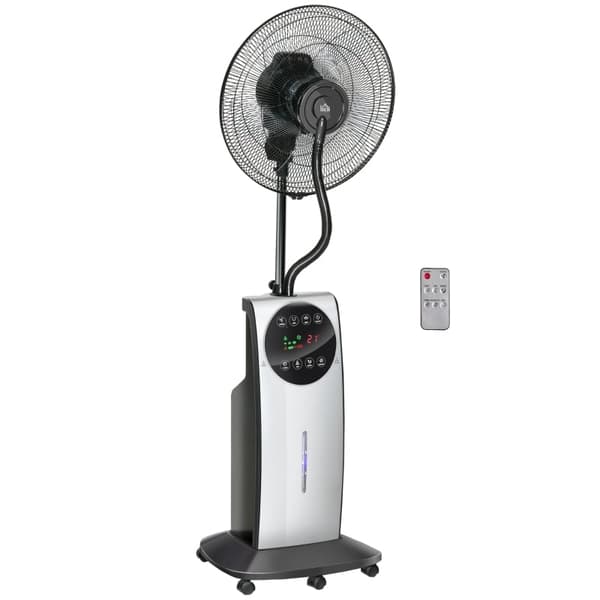 Rootz 2-in-1 -tuuletin - Jalustatuuletin - Sumutuuletin - Säädettävät sumutteen tasot - Aromaterapiayhteensopiva - Ohjelmoitava ajastin - Ø 44,5 x 135