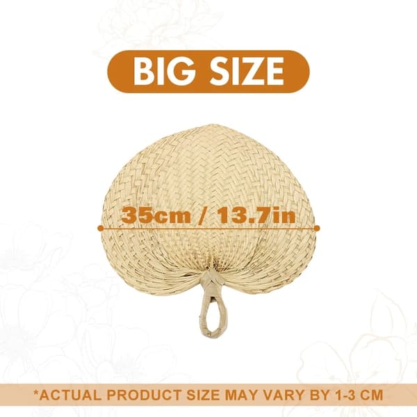 Naturlige bambus håndvifter, tilgængelige i 27 cm og 35 cm, perfekte til bryllupper og sommerfester,27 cm Lille Størrelse, 24STK