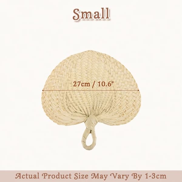 Luonnollinen bambukäsi-fani, pieni koko 27 cm, suuri koko 35 cm,24KPL, 27 cm Pieni Koko