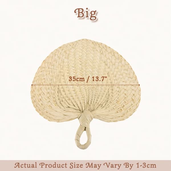 Luonnollinen bambukäsi-fani, pieni koko 27 cm, suuri koko 35 cm,24KPL, 27 cm Pieni Koko