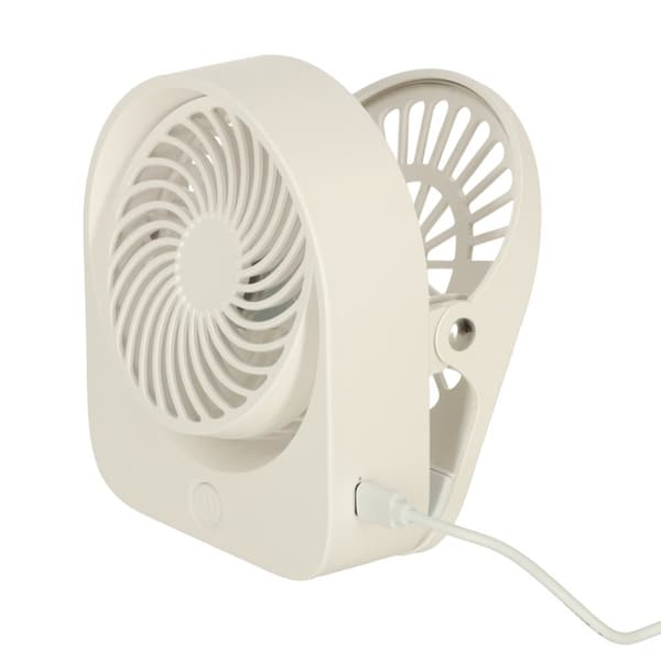 Langaton USB-pöytätuuletin, 11,5 cm, valkoinen