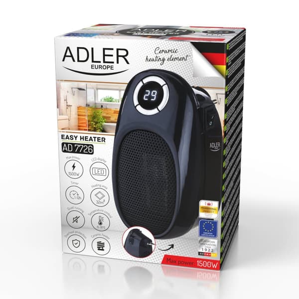 Adler AD 7726 puhallinlämmitin Easy lämmitin sähkölämmitin farelka 1500W