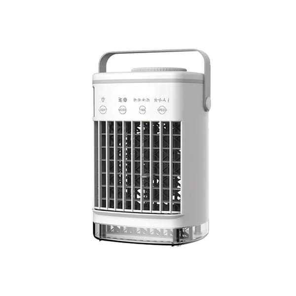 Kannettava sumutuskylmäpuhallin, 4 nopeusasetusta, mini USB-virralla,Valkoinen