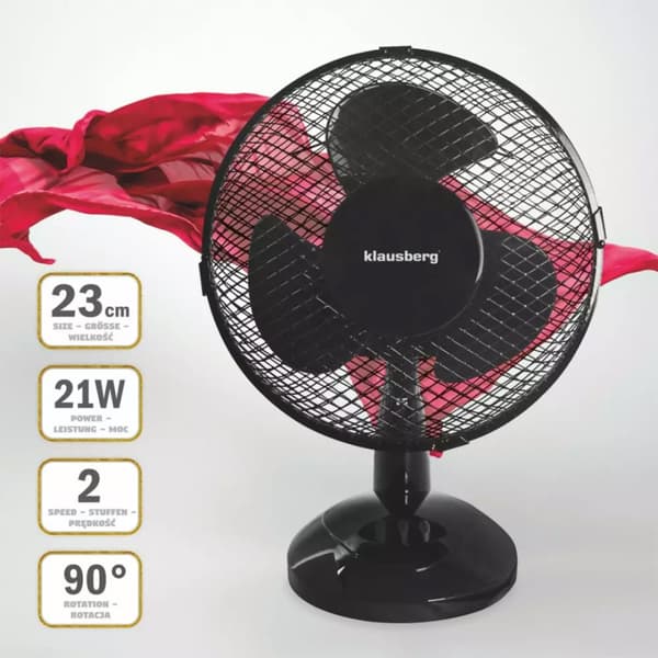SKRIVEBORDSVENTILATOR 23cm KLAUSBERG KB-7473