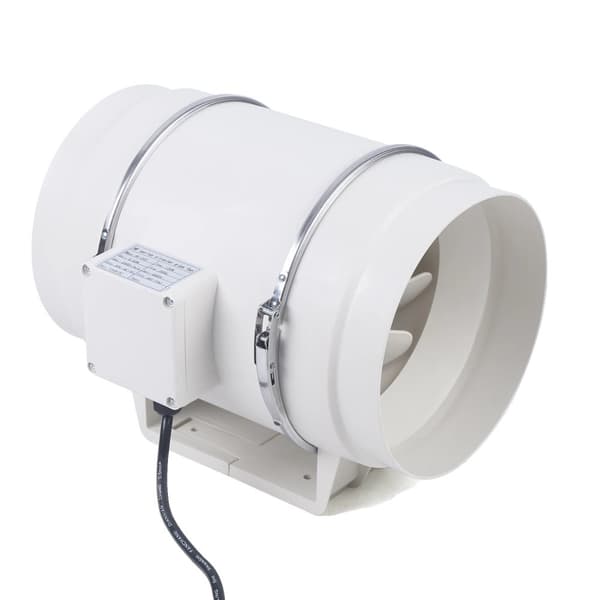 Ductventilator, Lav støjdesign, Kraftfuld 130W motor,HVID