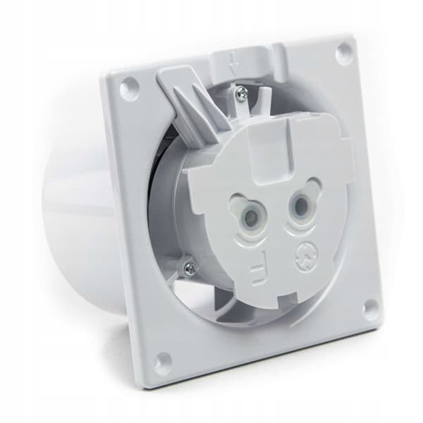 Kylpyhuonetuuletin Fi 100 Plexi Gloss White Hygrostaatti Ajastin