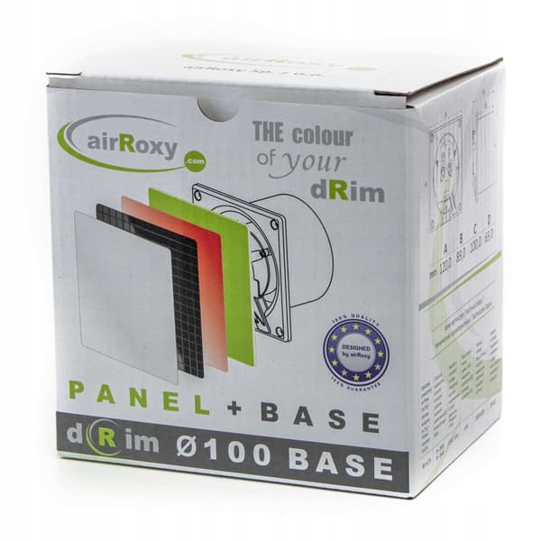 Badrumsfläkt Fi 100 Plexi Blank vit Standard