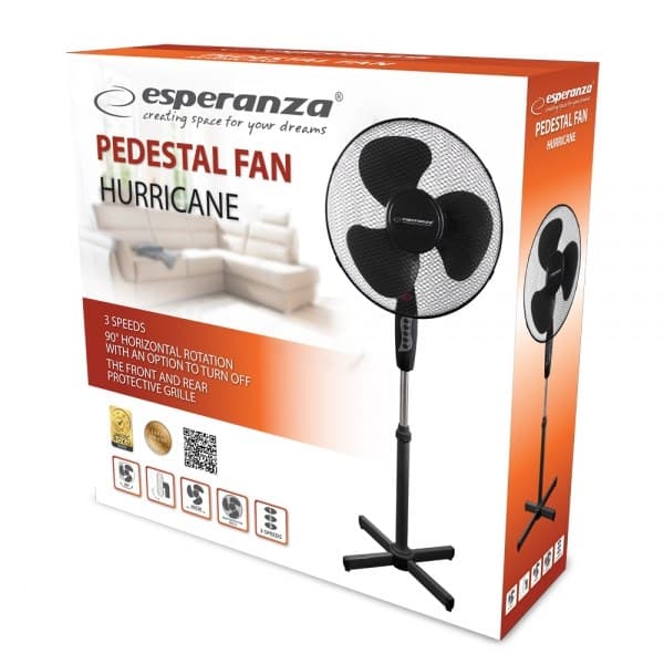 Esperanza EHF001KK husholdningsventilator Sort