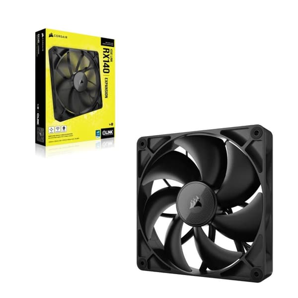 Corsair iCUE LINK RX140 Tietokonekotelotuuletin 14 cm musta 1 kpl