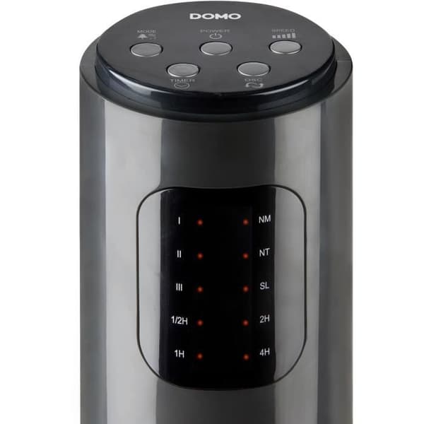 DOMO DO8124 Tårnventilator - 3 maks. positioner: 7,5 m/sek - 3 funktioner: normal, naturlig, nat - Oscillation