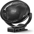 Miniatyrbillede 2 af 2: Bærbar Klemmeventilator, Lang Batterilevetid, Stille Drift,Sort