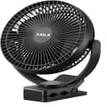 Miniatyrbillede 1 af 2: Bærbar Klemmeventilator, Lang Batterilevetid, Stille Drift,Sort