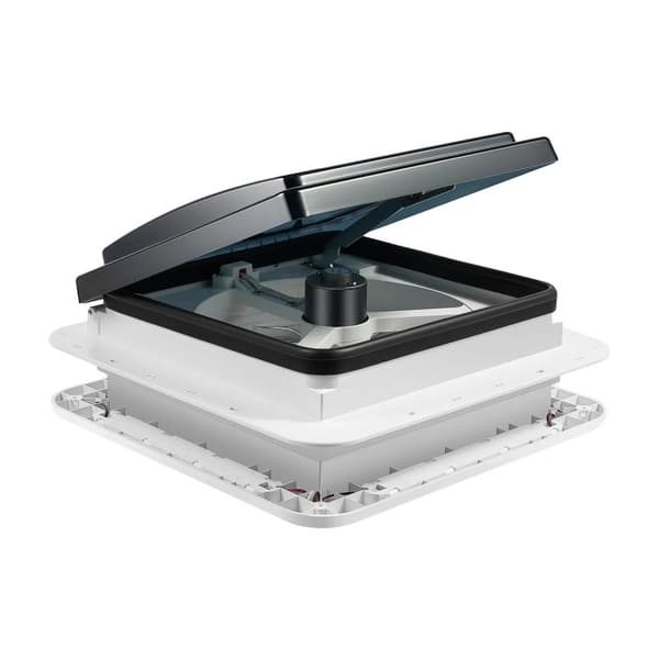 12V RV Takventilationsfläkt, Låg ljudnivå, IP68 Vattentålig design,svart
