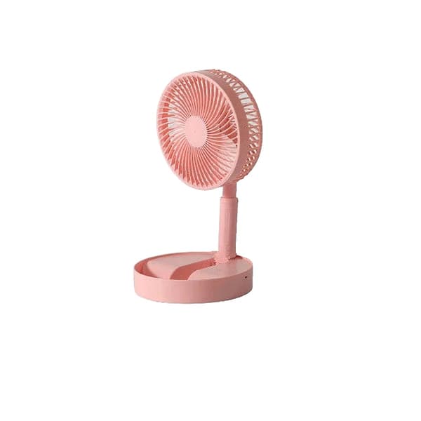 Retraktabel fläkt, 7200mAh batteri, USB-laddning, justerbara vindtyper,7200mAh-Rosa