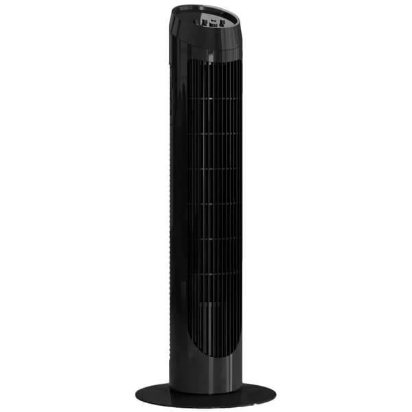 Tornituuletin, 45W Teho, ABS-materiaali, Ø 27 x 75 cm Mitat,Musta, EU