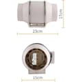 Miniatyrbild 2 av 2: Rohrventilator, 220 m³/h luftflöde, 31 dB ljudnivå, 2600 RPM hastighet,vit