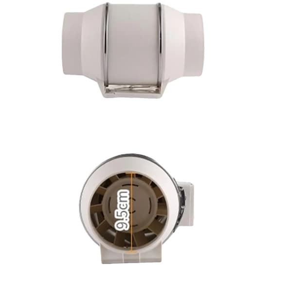 Rohrventilator, 220 m³/h luftflöde, 31 dB ljudnivå, 2600 RPM hastighet,vit