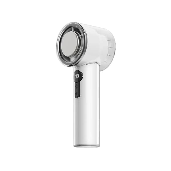 Mini kannettava käsituuletin, 1-199 nopeusasetusta, 6W teho, 3600mAh akku,Valkoinen