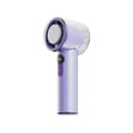 Miniatyrbillede 2 af 2: Mini bærbar håndholdt ventilator, 1-199 hastighedsindstillinger, 6W effekt, 3600mAh batteri,Lilla
