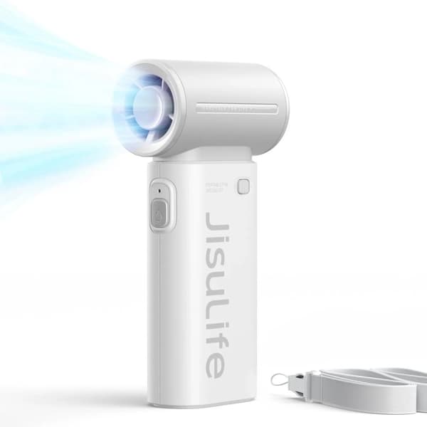 Håndholdt Turbo Blæser, 5 Hastigheder, USB Genopladelig, Bladeless Design,lys grå