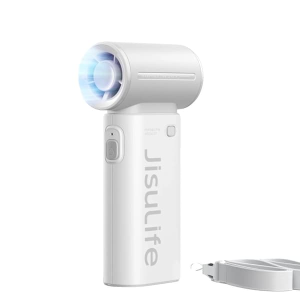 Håndholdt Turbo Blæser, 5 Hastigheder, USB Genopladelig, Bladeless Design,lys grå