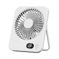 Miniatyrbild 2 av 10: Lollanda Mini USB-fläkt med justerbar hastighet och LED-display – bärbar, idealisk för kontor, hem, sovrum och resor