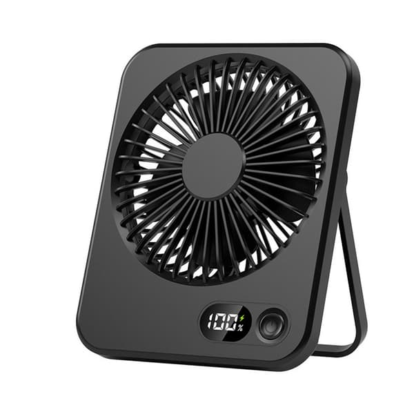 Lollanda Mini USB-fläkt med justerbar hastighet och LED-display – bärbar, idealisk för kontor, hem, sovrum och resor