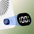 Miniatyrbild 2 av 10: Lollanda Mini USB-fläkt med justerbar hastighet och LED-display – bärbar, idealisk för kontor, hem, sovrum och resor