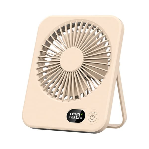 Lollanda Mini USB-fläkt med justerbar hastighet och LED-display – bärbar, idealisk för kontor, hem, sovrum och resor