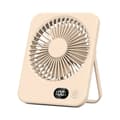 Miniatyrbild 1 av 10: Lollanda Mini USB-fläkt med justerbar hastighet och LED-display – bärbar, idealisk för kontor, hem, sovrum och resor
