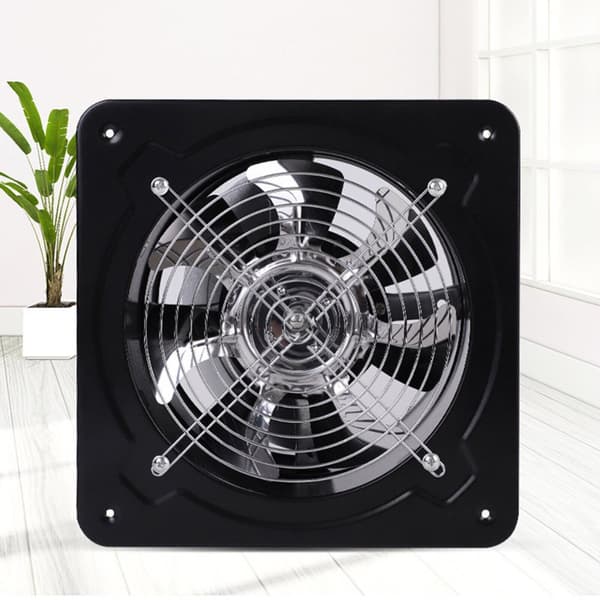 Axial industriventilator, 200 mm størrelse, 80 W effekt, 2800 RPM hastighed,sort