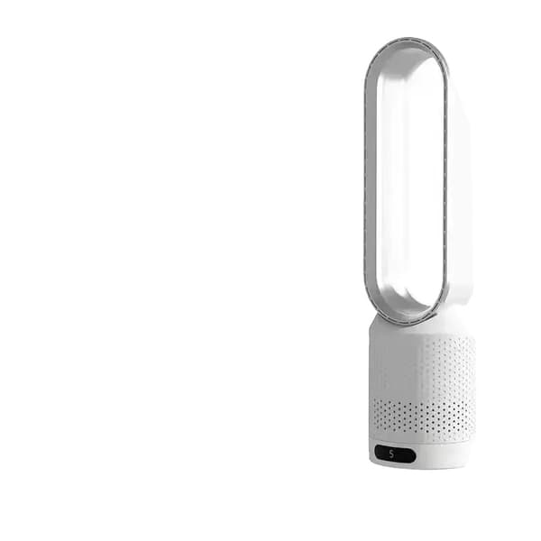 Bladfri ventilator, 90° oscillation, fjernbetjening, 1-8 vindhastighedsindstillinger,EU, Sølv