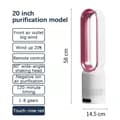 Miniatyrbillede 2 af 2: Bladfri ventilator, 90° oscillation, fjernbetjening, 1-8 vindhastighedsindstillinger,Pink, EU